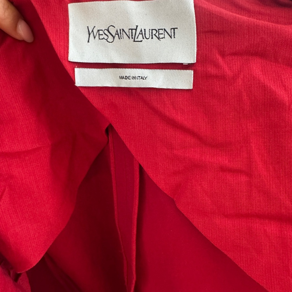 YSL Yves Saint Laurent red trench - Picture 7 of 8